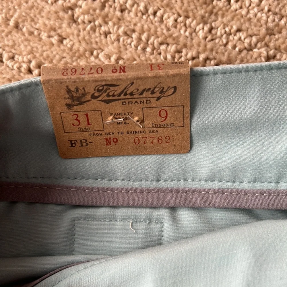 Faherty all day shorts 9” seafoam, 7” seafoam, 7” sunrose NWT
